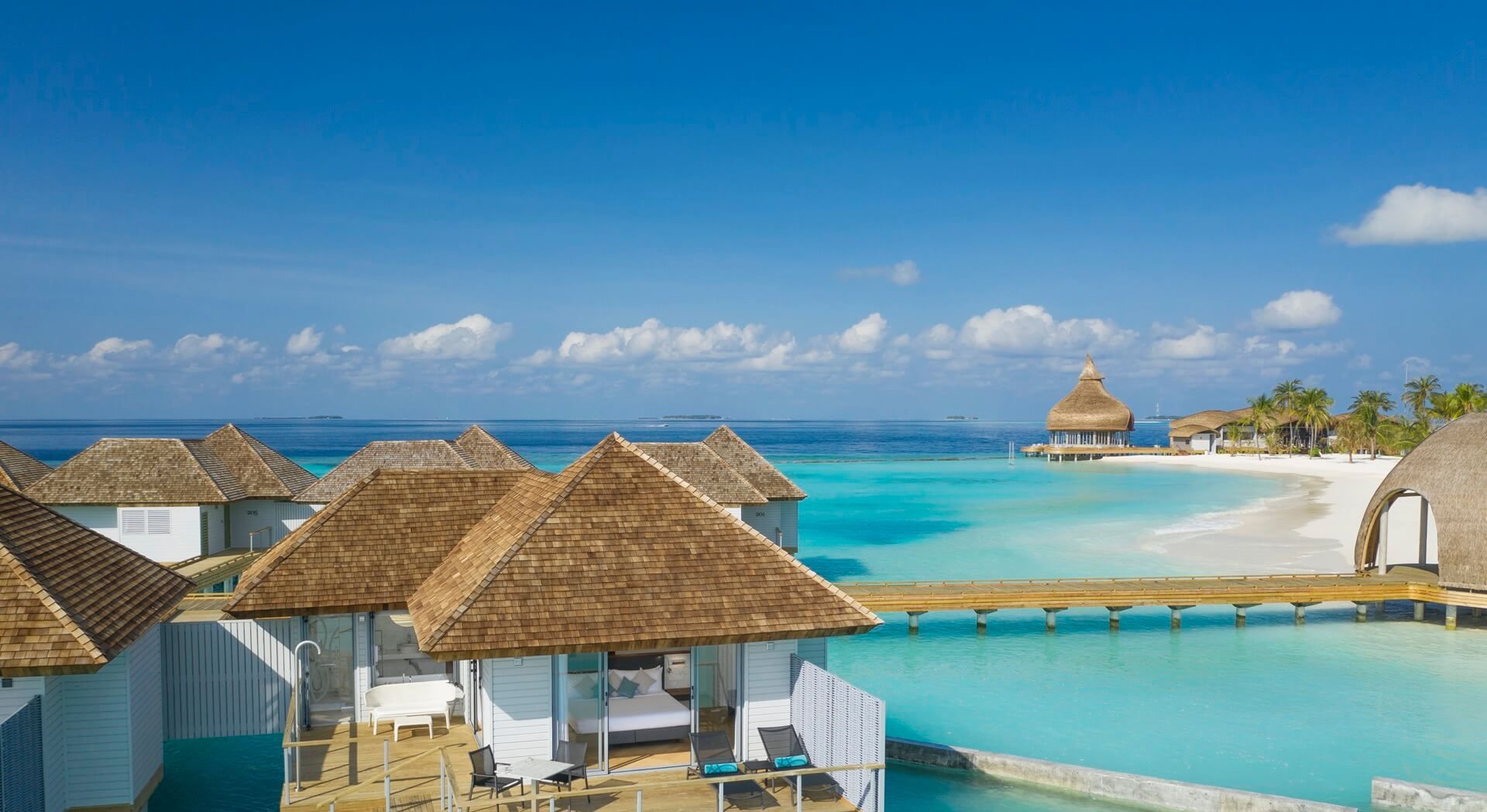 Outrigger Maafushivaru- Water Villas Aerial